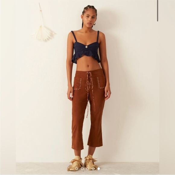 Alix of Bohemia Jodhpur Tawny Corduroy Pants SMALL Coastal Cowgirl Designer - Picture 2 of 14